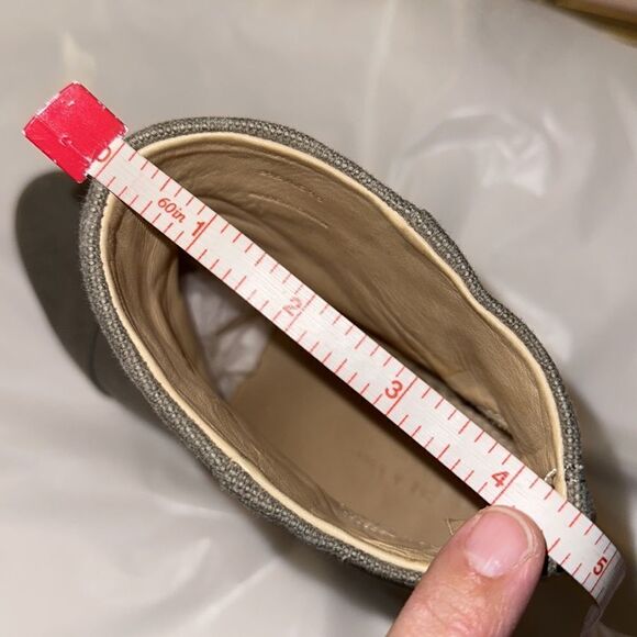 Rag & Bone 9.5 Moth Green Olive Canvas Back Zip Stacked Heel Ankle Booties - Picture 15 of 15